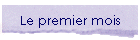 Le premier mois